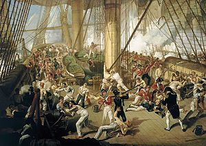English: The Fall of Nelson, Battle of Trafalg...