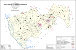 Map of Fatehpur Chaurasi CD block