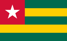 Description de l'image Flag of Togo.svg.