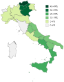 Odierna frequenza d'uso delle lingue e dei dialetti d'Italia (dati ISTAT, 2015).
