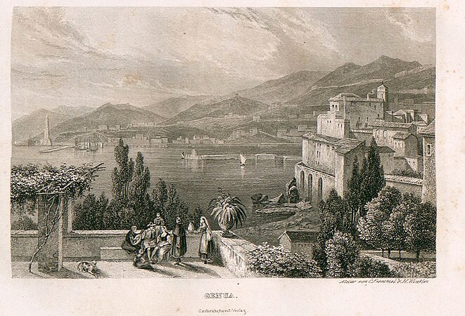 Pittoreskes Italien, 1840 – Genova, panorama