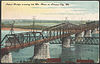 Hannibal and St. Joseph Railroad bridge across the Missouri River at Kansas City in 1908