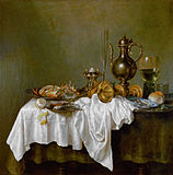 ウィレム・クラースゾーン・ヘーダ 『蟹のある朝食』（1648年頃）
