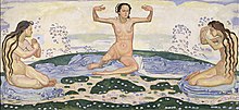 "Le Jour III" (c. 1910) painting by Ferdinand Hodler from the Kunstmuseum Luzern art collection