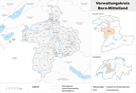 Localisation de Arrondissement administratif de Berne-Mittelland