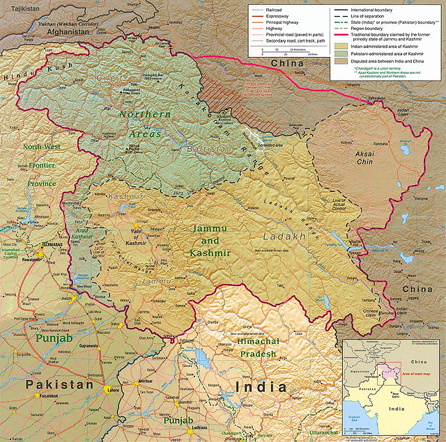 Karte von Kaschmir (2004)
