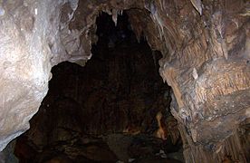 A massive room in the Lake Shasta Caverns