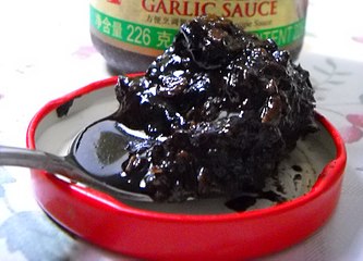 A commercial black bean garlic sauce