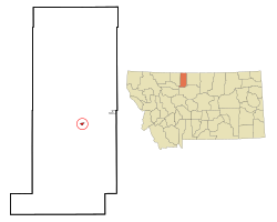 Location of Chester, Montana
