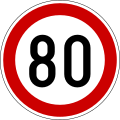 Maximum speed 80 km