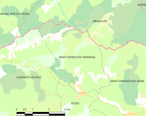 Poziția localității Saint-Geniès-de-Varensal