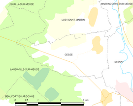 Mapa obce Cesse