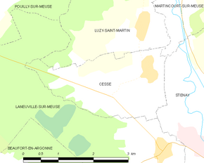 Poziția localității Cesse