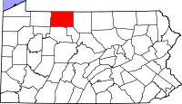 Округ Маккин, штат Пенсильвания на карте