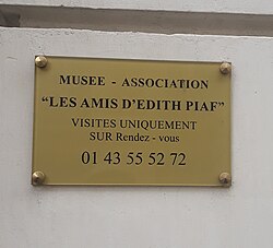 Musée Édith Piaf (16. června 2019)