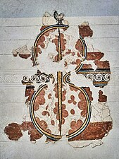 Изображение щита, фреска из Микен XIII в. до н. э.