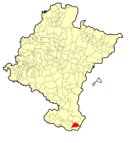 Localização do município de Buñuel em Navarra