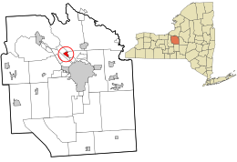 Location in Onondaga County and New York state