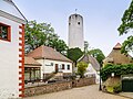 Ehemalige Alte Ratsfronfeste in offener Bebauung, heute Stadt- und Waagenmuseum Oschatz, mit seitlicher Pforte