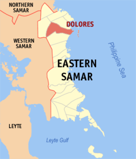 Dolores na Samar Oriental Coordenadas : 12°2'16"N, 125°28'58"E