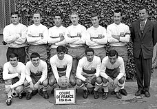 Photo équipe de l'OL en coupe de France 1964