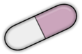 A graphic illustration of a pharmaceutical pill.