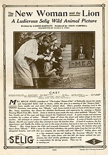 Description de l'image Release flier for THE NEW WOMAN AND THE LION, 1912.jpg.