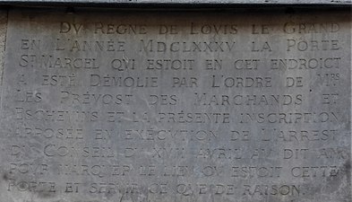 inscription 9 rue Mouffetard