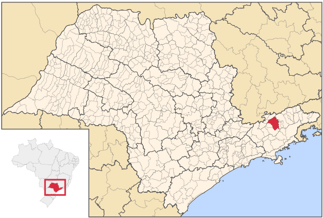 Localização de Pindamonhangaba em São Paulo