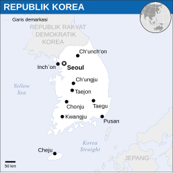Lokasi Korea Selatan
