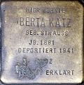 Stolperstein Köln, Berta Katz (Remscheider Straße 67)