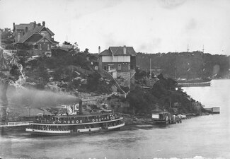 At Musgrave Street Wharf (now South Mosman ferry wharf), 1914