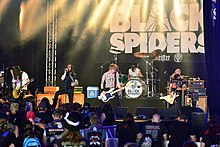 Black Spiders performing at the Wacken Open Air festival in Germany (2015).