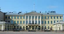 The Presidential Palace, Helsinki is the official state residence of the president The Presidential Palace, Helsinki, Finland 05.jpg