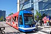 United Streetcar's prototype streetcar at its unveiling in 2009