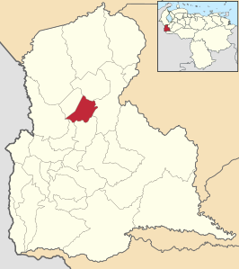 Locatie van de gemeente in Táchira