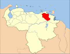 Ubicación de Monagas