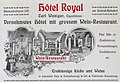 Das Hotel Royal wurde am 4. Dezember 1892 eröffnet