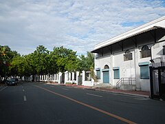 Jose Laurel Street's western gate near the National Shrine of Saint Michael and the Archangels