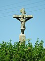 Croix monumentale près de la chapelle Sainte-Brigitte, partie sommitale (date gravée ː 1869).