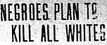 Aufrührerische Schlagzeile der Arkansas Gazette vom 3. Oktober 1919