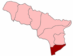 Location of Gali district in Abkhazia