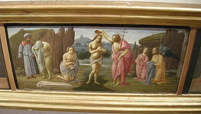 Le Baptême du Christ, panneau de prédelle, Spedale degli Innocenti