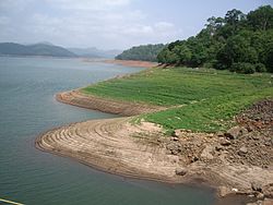 View of Idukki reservoir at Anchuruli