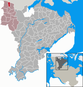 Poziția Böxlund pe harta districtului Schleswig-Flensburg