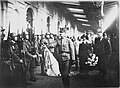 Karl beim Abschreiten der Ehrenkompanie am Bahnhof in Ödenburg am 21. Oktober 1921