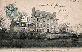 Carte postale du château de Bouillancourt (début du XXe siècle) - vue de l'Est