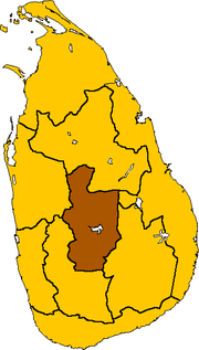 Θέση της επαρχίας στον χάρτη της Σρι Λάνκα