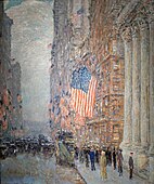 フレデリック・チャイルド・ハッサム (1859–1935), Flags on the Waldorf, 1916