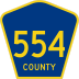 County Route 554 marker